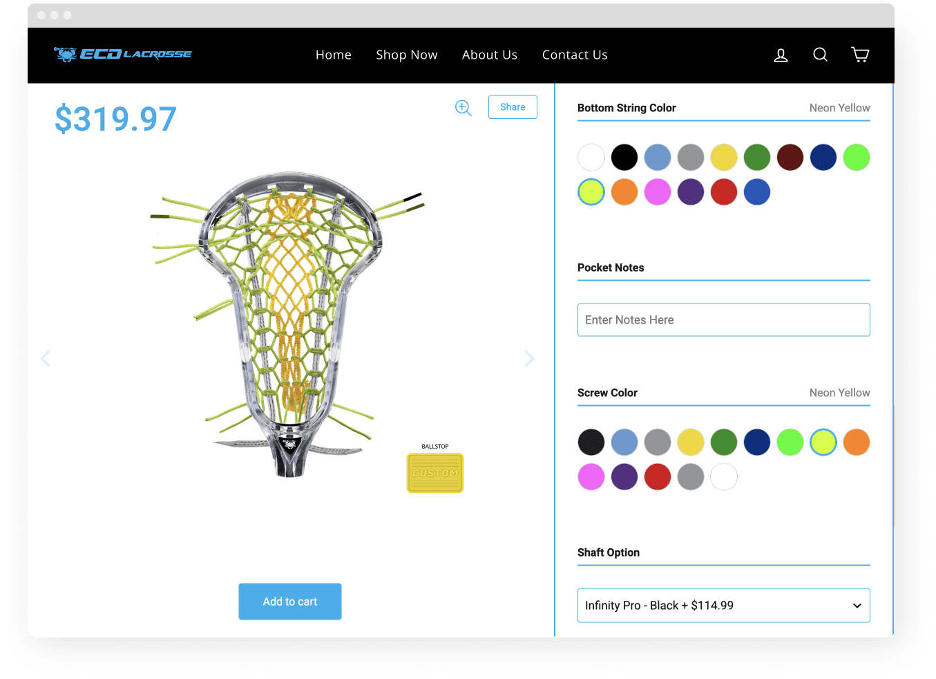 Lacrosse Head Customizer