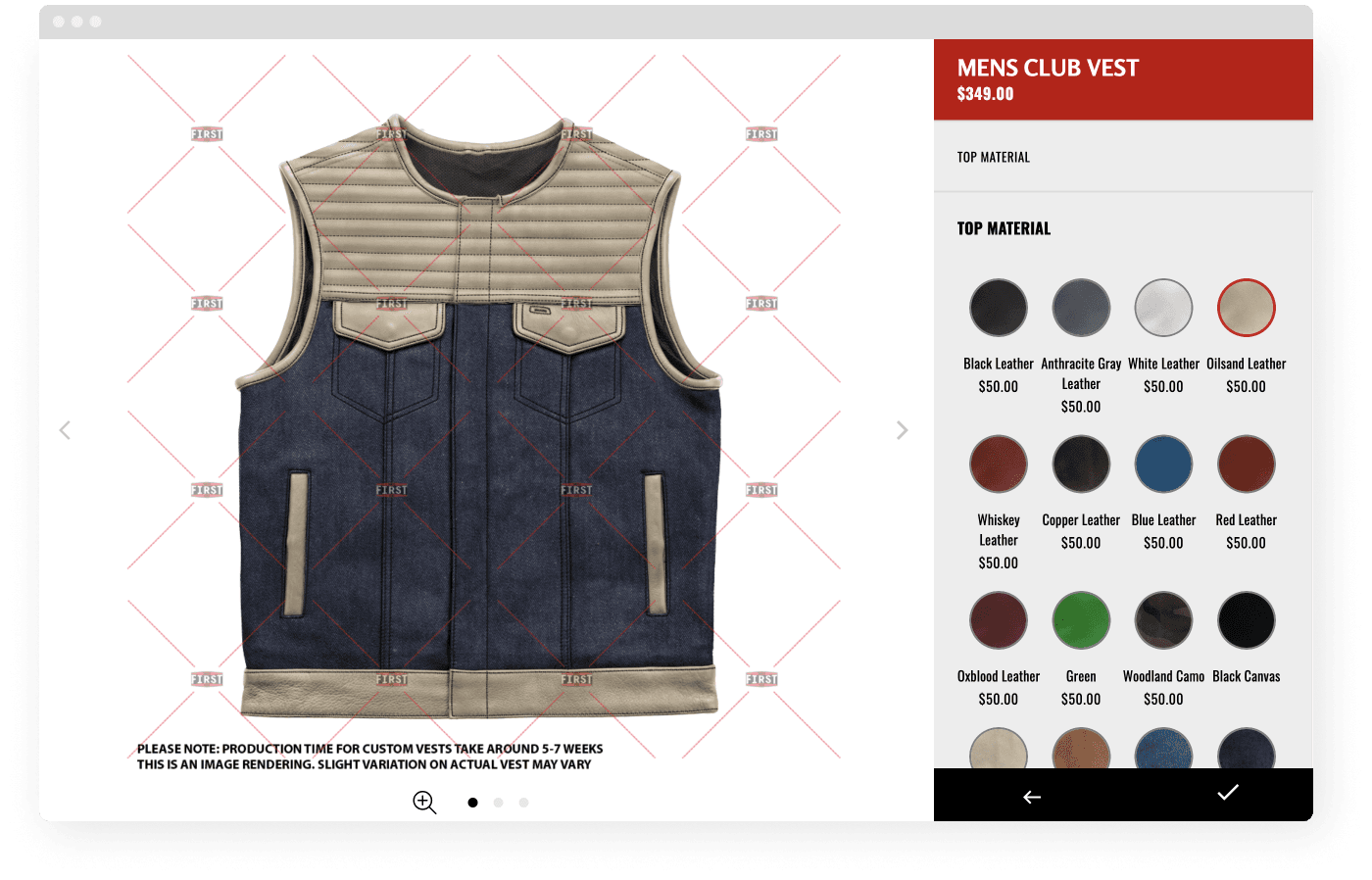 motorcycle vest customizer