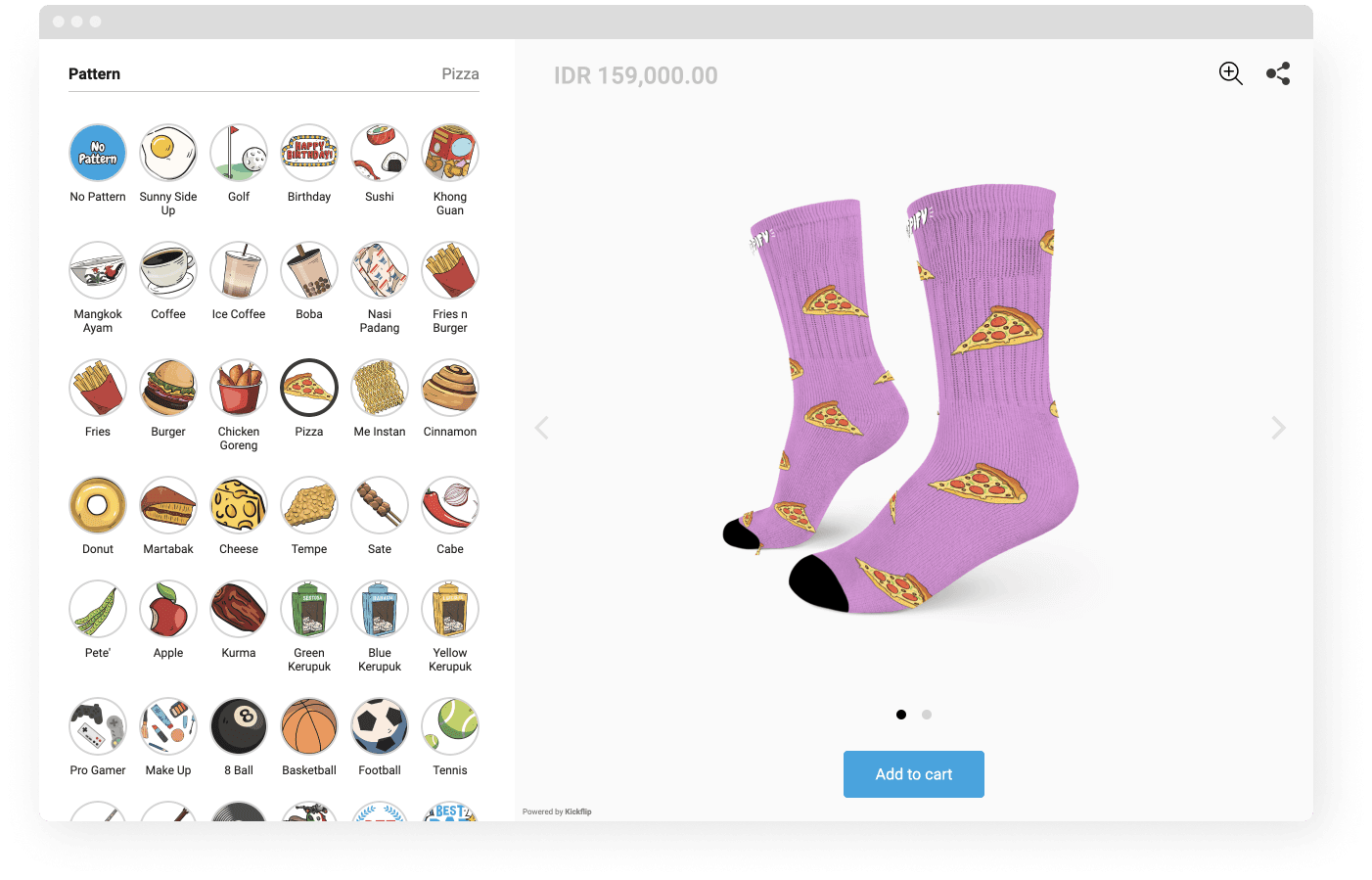 socks customizer