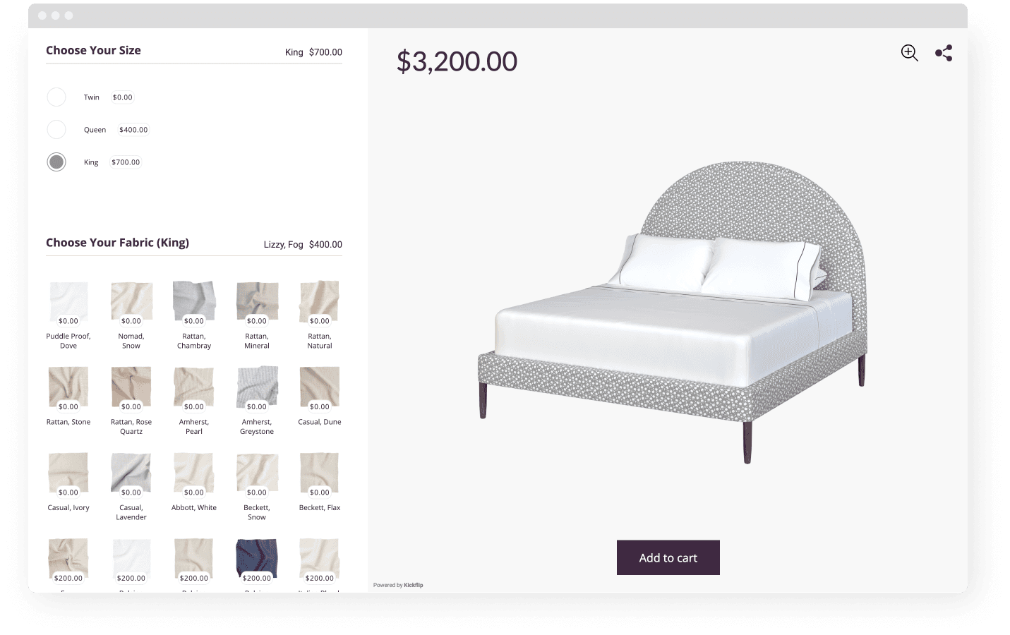 bed customizer