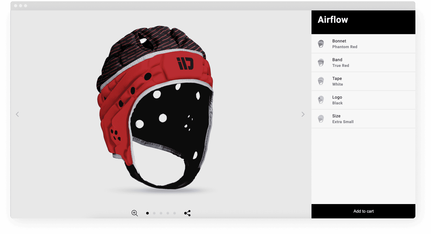 rugby headgear configurator