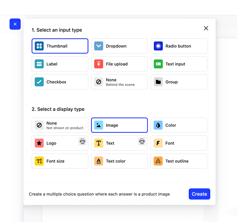 create customizer interface