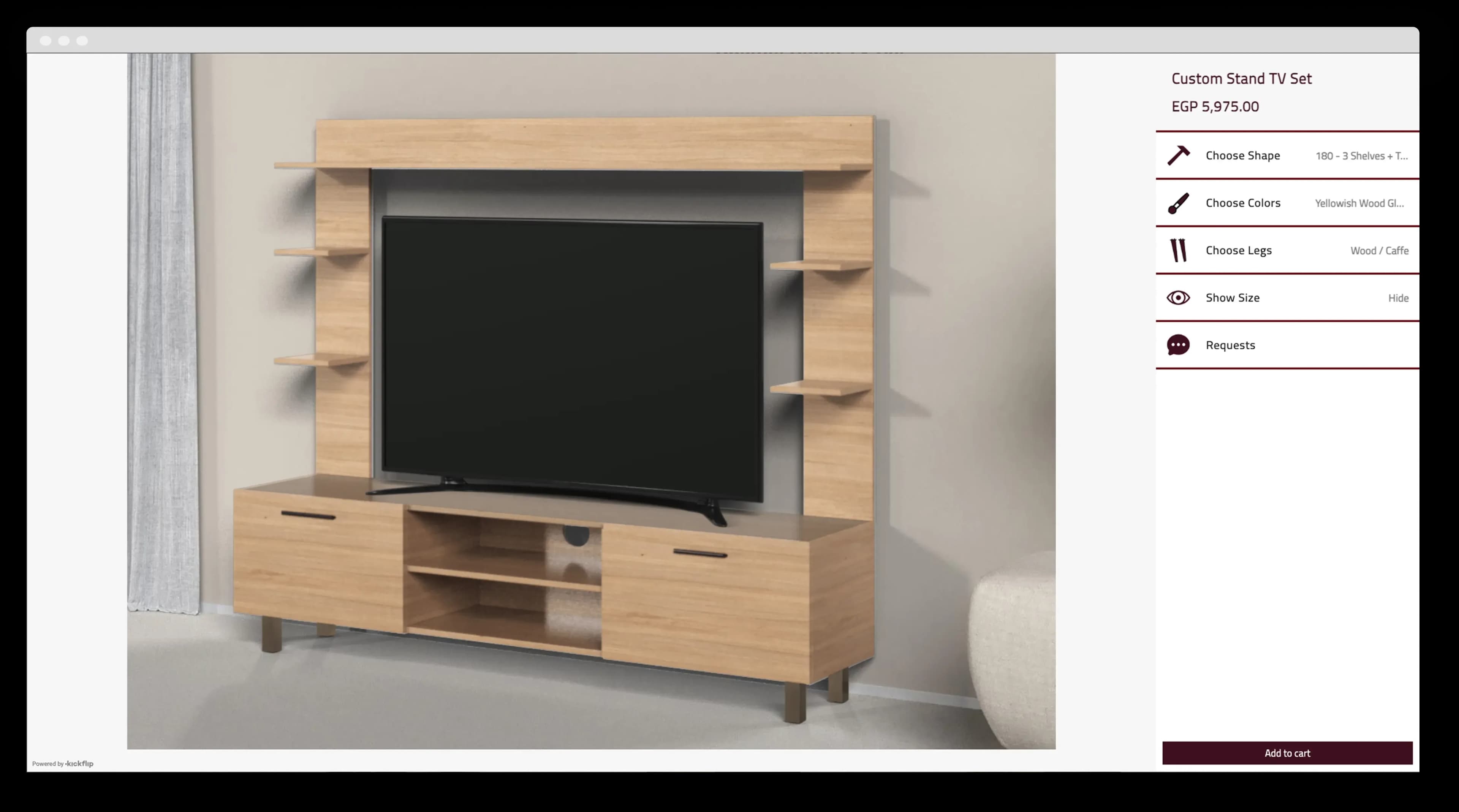 SaveIt Furniture - customizable tv stand