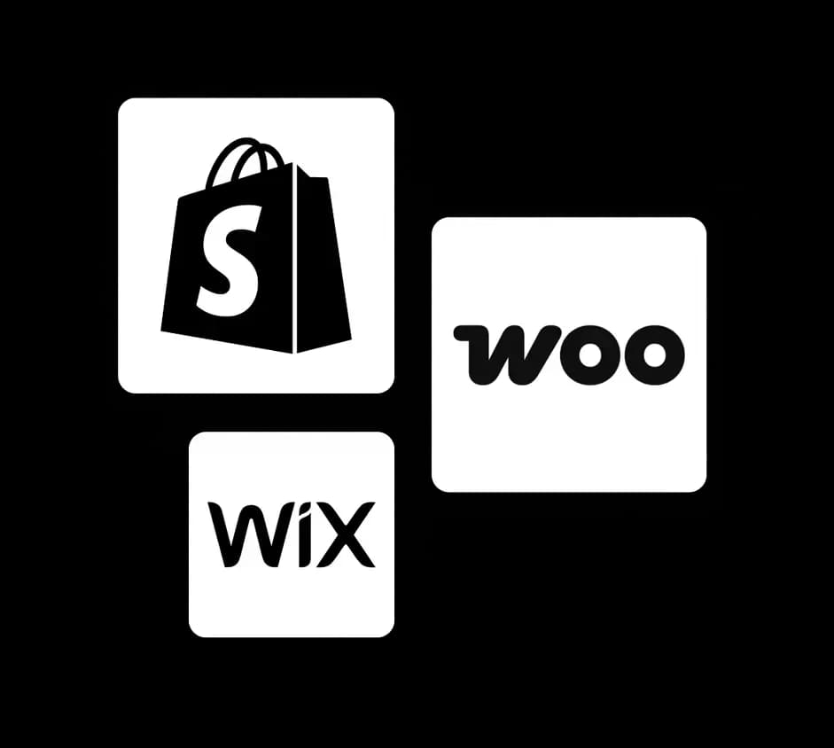 Kickflip ecommerce integrations Shopify - Wix - Woocommerce
